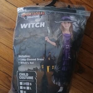 Spooktacular Creations - Youth Girls 2pc Witch Costume Set.  Size Small